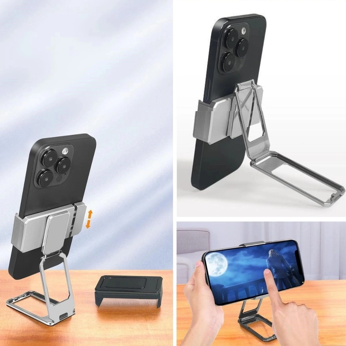 İpek Yıldızı 360 Derece Dönen Tüm Telefon Tipleri İle Uyumlu Metal Telefon Standı Braket