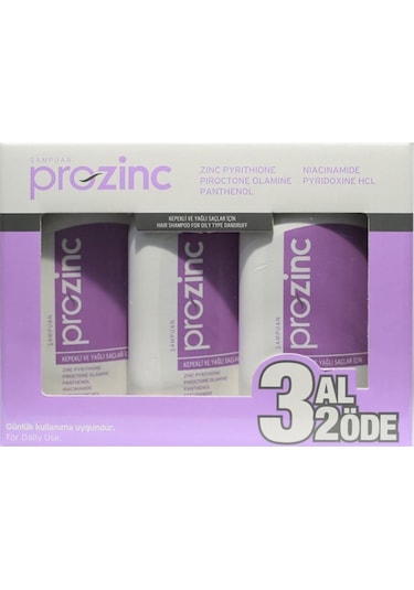 Prozinc Kepekli ve Yağlı Saçlar İçin Şampuan 3 x 300 ML