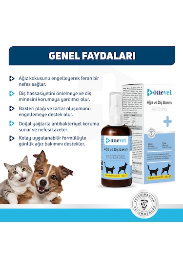 Onevet Kedi Ve Köpekler İçin Ağız Diş Bakımı Destekleyici Damla