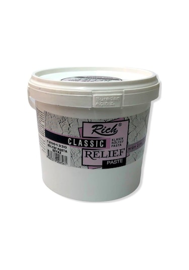 Rich Rölyef Pasta Relıef Paste Beyaz 1200 G Kova