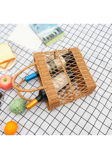 Homyl Piknik Sepeti Saplı Dekor Saklama Düzenleyici Açık Hava Haki