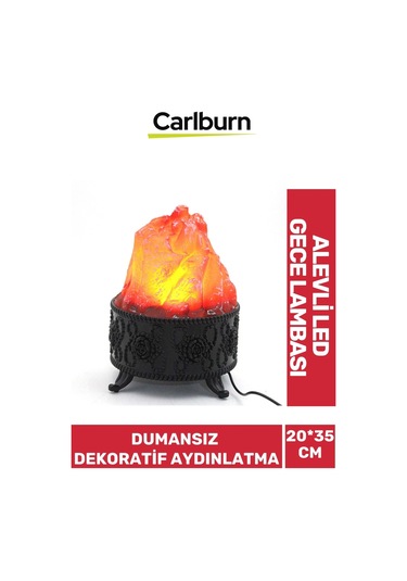 Özel Üretim Piili Piriz Fiş Takmalı 20 35cm Dumansız Dekoratif Alevli Led Lamba