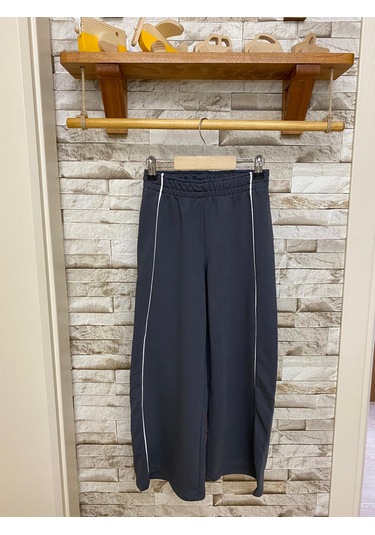 Defacto Wide Leg Beli Lastikli Kız Çocuk Eşofman Altı Füme AY-D9250A8/AR104