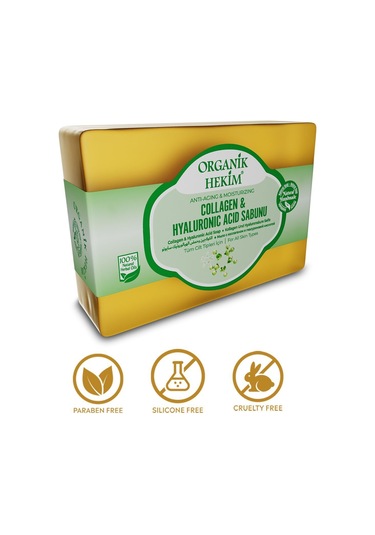 Doğal Peeling Etkili Yaşlanma Karşıtı Yoğun Nemlendirici Kolajen - Hyaluronic Sabunu 140 Gr