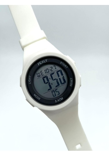 Penly Su Geçirmez Dijital Çocuk Kol Saati 348 Model Beyaz +4 Renk Kronometre-alarmlı 5atm