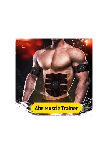 Lemestar Otomatik Kas Geliştirici - 6 Mod Ve 9 Seviye Şiddet Ayarı - Karın & Kol Bandları Seti - Pil İle Çalışır Pil Yok - Kolay Kullanım Siyah