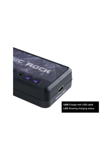 Geeksen Elektrik Gitar Kulaklık Amfisi Amfi 1/4 İnç Fiş 3.5mm Kulaklık Jakı Ve Aux Girişi Distoon Etkisi Dah Siyah