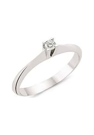 Tektaş Pırlanta Yüzük 0,12 Ct G-Vs 2,10 Gram 18 Ayar Altın