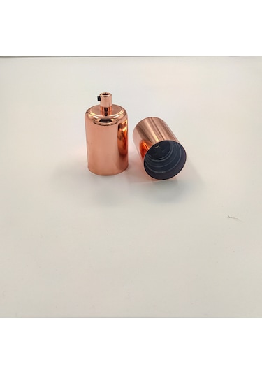 Dekoratif Metal Lale E27 Duy Bakır Renk Ve Demir Kablo Kilidi.