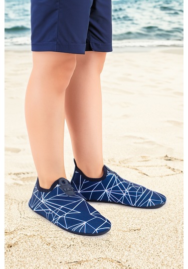 Kiko Kids Prizma Havuz Plaj Erkek Çocuk Deniz Ayakkabısı 7515 Lacivert - Beyaz Lacivert - Beyaz