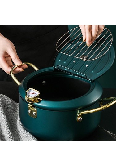 Suntek Magideal Derin Kızartma Tenceresi Japon Tempura 24cm-yeşil
