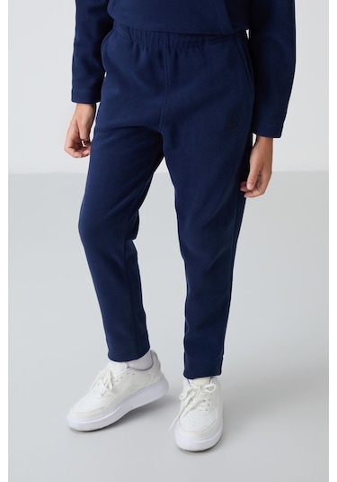 Tommy Life Lacivert Kalın Yumuşak Dokulu Standart Fit Nakışlı Polar Erkek Çocuk Eşofman Takım - 11218 Lacivert