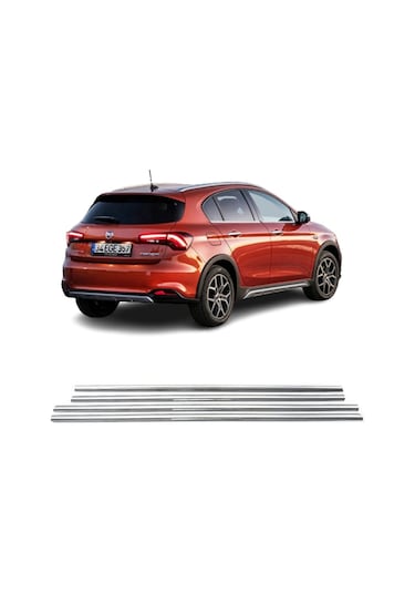 Fiat Egea Cross 2020 Üzeri Krom Cam Çıtası 4 Parça P.Çelik