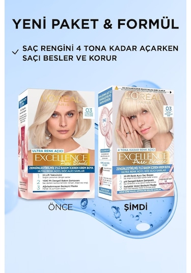Excellence Creme Saç Boyası - 03 Ultra Açık Küllü Sarı