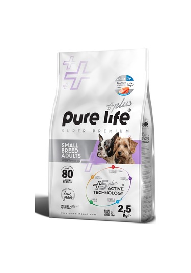 Pure Life Plus Somonlu Küçük Irk Yetişkin Köpek Maması 2500 G