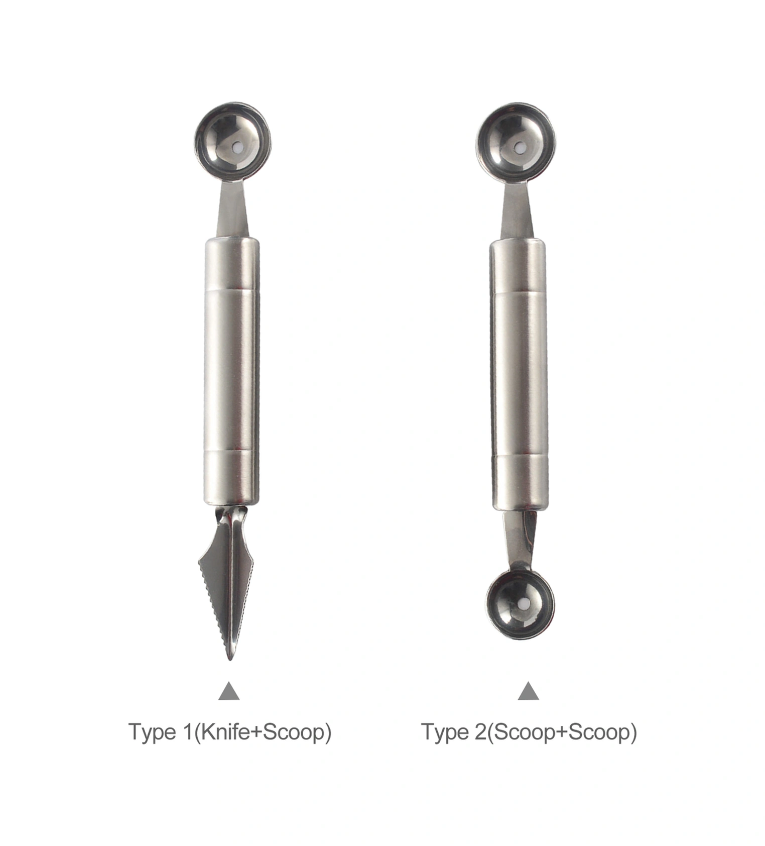 Youmex Çift Uçlu Paslanmaz Çelik Meyve Topu Kese Ve Oymak Bıçağı - Mutfakta Pratik Kullanım, Taze Meyve Salataları İçin Ideal Diğer