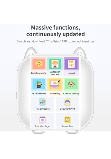 X15 Mini Termal Yazıcı Yanlış Soru Yazdırma 200 Dpı Bluetooth Cep Yazıcısı, Standart Sürüm