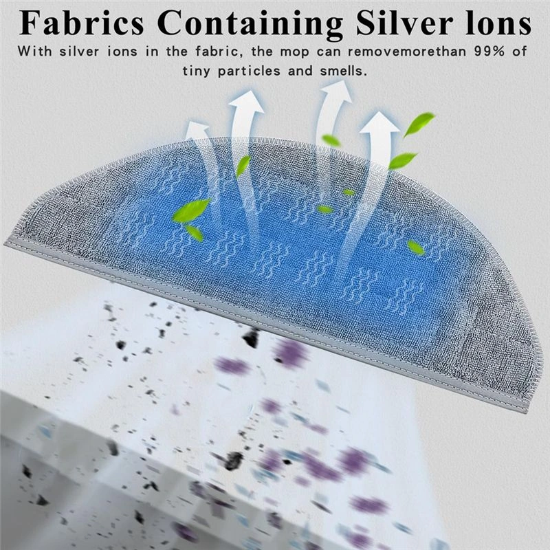 Amigaelegant Roborock S8 Pro Ultra Yeniden Kullanılabilir Mikrofiber Pedler İçin 8 Adet Paspas Bezi