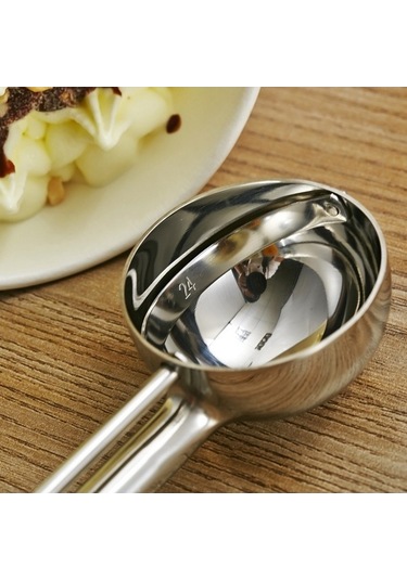 Dancemonkey Cbtx Paslanmaz Çelik Dondurma Kaşığı, 59mm Meyve Kaşığı Ekstra Gümüş