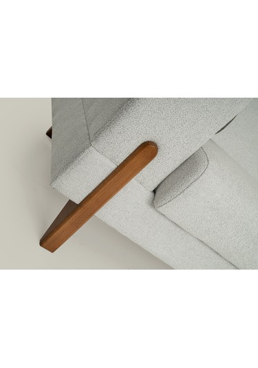 Zara Ahşap Ayaklı Beyaz 3 Lü Kanepe Beyaz