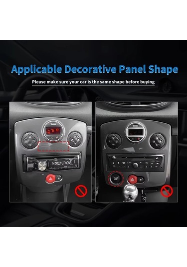 Xuweiwei Renault Clio 3 2006 2012 İçin Siyah Karbon Fiber Kontrol Paneli Yükseltme