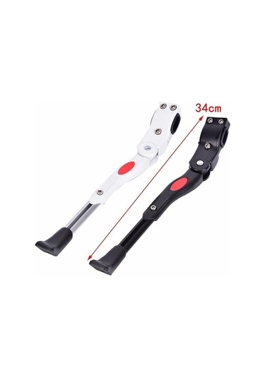 Pazly Yeni Ve Kaliteli Siyah Alüminyum Bisiklet Yan Dayanak Pervane Ayak Desteği Dağ Bisikleti Döngüsü Optik Ayarlanabilir Beyaz Detaylar Siyah