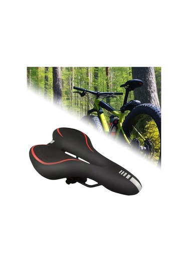 Suntek Dağ Bisikleti Koltuğu Yumuşak Bisiklet Kırmızı