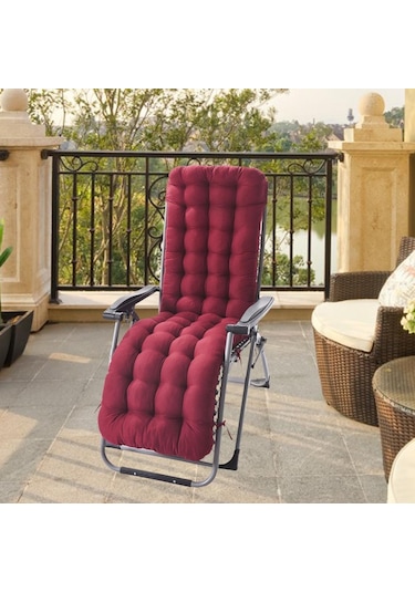 Suntek Magideal Rahat Polyester Bahçe Recliner Şarap-kırmızısı
