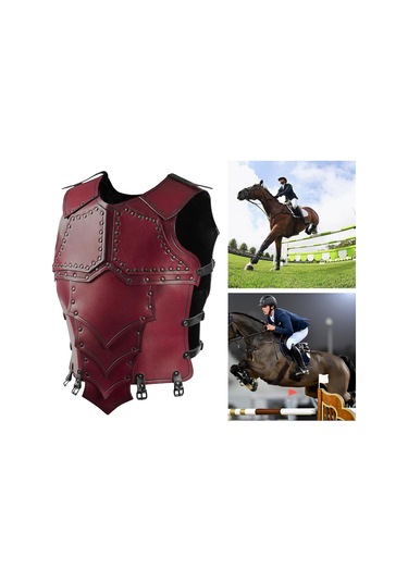 Suntek Yetişkin Binicilik Binicilik Yeleği Koruyucu Üç Kırmızı