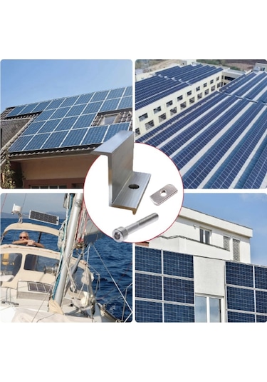 Güneş Paneli Kenar Tutucu - H:40 MM (Civata + Somun) - 10 Adet