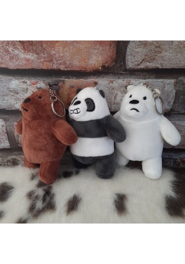 Kafadar Ayılar 3'lü Peluş Anahtarlık Seti