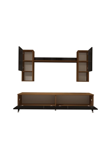 Decoraktiv Eko 5da Slm Std Silver Tv Ünitesi Tv Sehpası Ceviz - Siyah