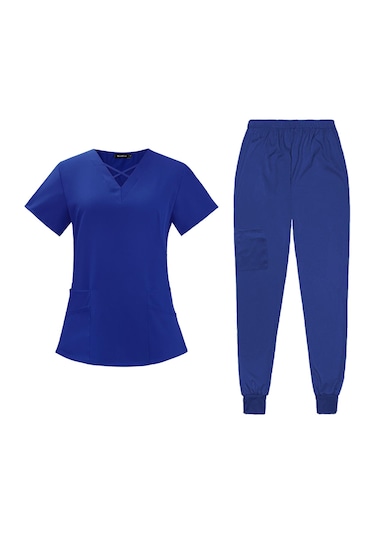 Suntek Kadın Scrubs Kozmetoloji Pet Shop Xl-açık-mavi
