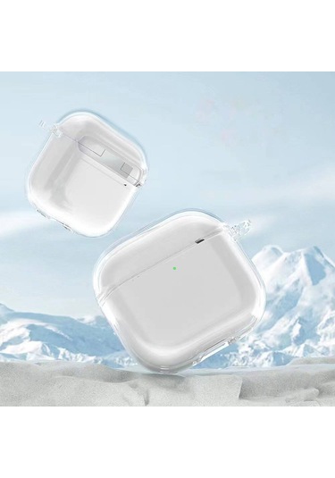 Mobilteam Air-pods 4 Kılıf Şeffaf Kristal Silikon Airbag 14 Kılıf-şeffaf Şeffaf
