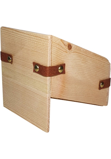 Doğal Ahşap Kumandalık Klima Televizyon Kumanda Standı Organizer