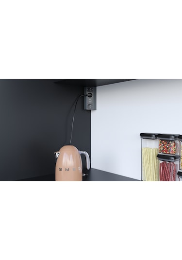 Metalline® Corner-line Raf Priz Sistemi Usb - Antrasit