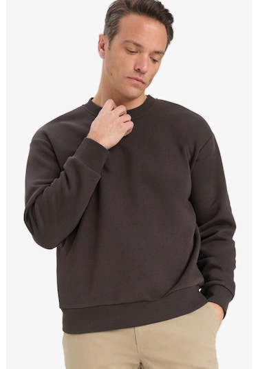 Defacto Relax Fit Bisiklet Yaka Kalın İçi Yumuşak Tüylü Basic Düz Sweatshirt T5139az25aubn339 Kahve Defacto Relax Fit Bisiklet Yaka Kalın İçi Yumuşak Tüylü Basic Düz Sweatshirt T5139az25aubn339 Kahve
