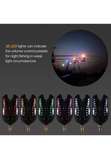 Artfulabode Uyarı Ses Led Kiti Kırmızı Kablosuz Isırık Göstergesi Dijital Balık Balık Balık Alım Alarmları Alarmı Alarm Bb Kırmızı