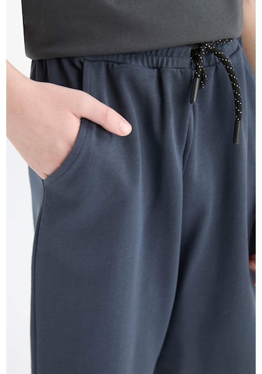 Defacto Erkek Çocuk Beli Lastikli Basic Düz Şort E0161a825smgr499 Gri