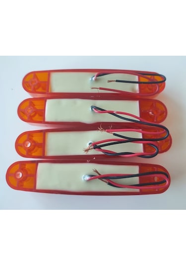 4 Adet Kalın Neon Led Lamba Turuncu 12-24 Volt