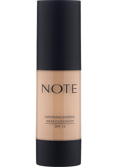 Note Cosmetics Mattifying Extreme Wear 02 Natural Beige Mat Bitişli SPF15 Kapatıcı Fondöten