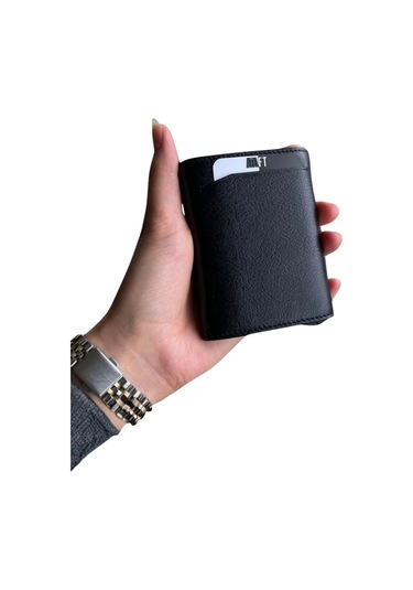 Mft Leather Hakiki Deri Erkek Mekanizmalı Cüzdan Retro 2660 Napa Siyah