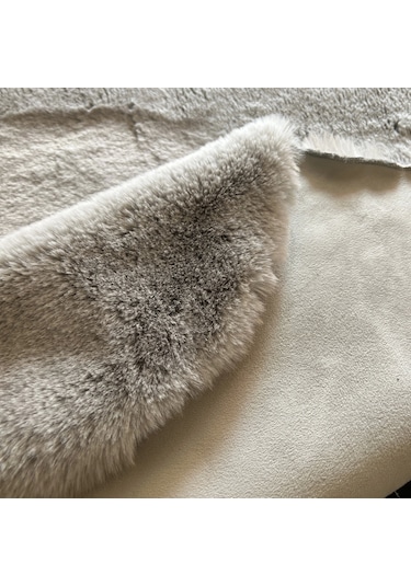 Hoom Rugs Rabbit Fur Cool Grey Dekoratif Suni Post