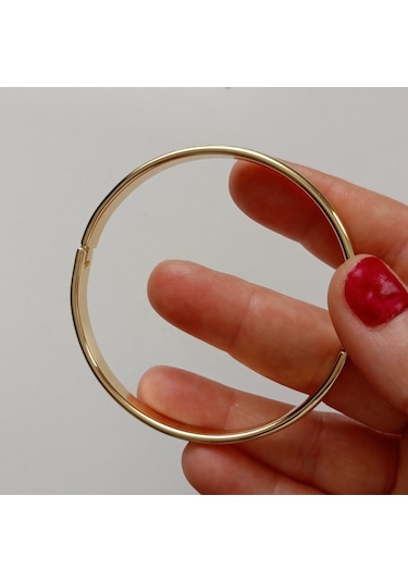 Lente Aksesuar Xuping Gold Ajda Model Kelepçe Bilezik 5mm Altın - Gold