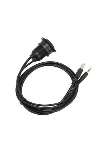 Kangvka Usb 2.0 3.5mm Aux Ertelenmiş Kablosu, Araba-motosiklet-tekne İçin Su Geçirmez, Gömülü Tasarım, Dayanıklı Pc Malzeme, 1m Uzunluk