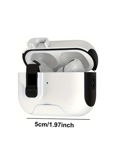 Sunshine011 Airpods Uyumlu 3 Kırmızı Otomatik Açılır Kulaklık Kılıfı Şok Emici Yumuşak Kapak