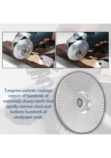 Padalink Tungsten Karbür Kaplı 84mm/100mm Açılı Taşlama Diski - 5/8" Delikli Hızlı Malzeme Aşındırma