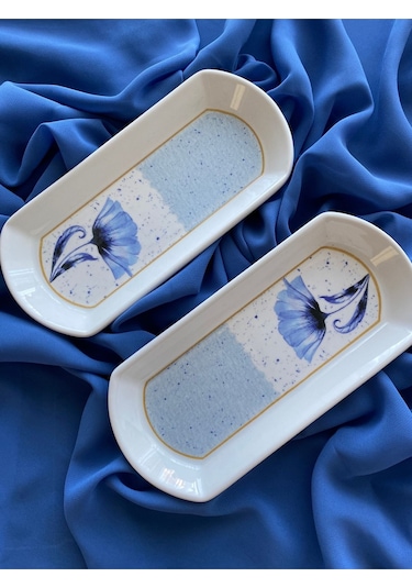 Venüs Home Gelincik Model 2 Adet Oval Kahvaltı Tabağı