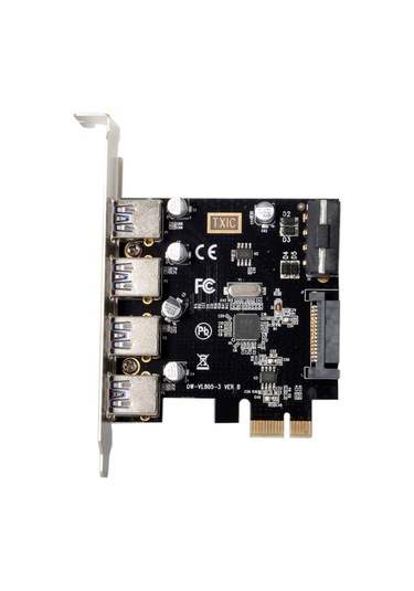 Cbtx 4 Port PCI-E USB 3.0 Hub PCI Express Genişletme Kartı Adaptörü