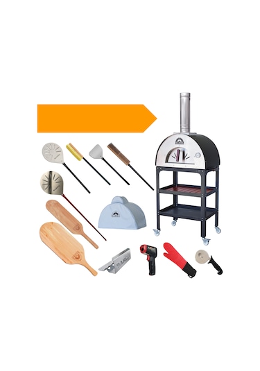 Barba Fl-46 Sehpalı Bahçe Fırını Profesyonel Paket Siyah